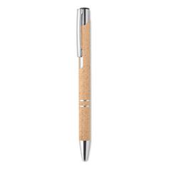 Vue Stylo poussoir blé paille ABS - Bern pecas de couleur orange| Krokrodeal