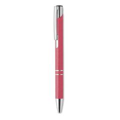 Vue Stylo poussoir blé paille ABS - Bern pecas de couleur rouge| Krokrodeal