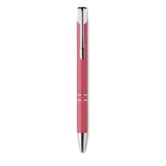 Vue Stylo poussoir blé paille ABS - Bern pecas de couleur rouge| Krokrodeal