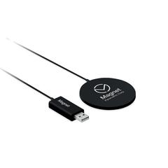 Vue Chargeur sans fil ultrafin - Thinny wireless de couleur noir| Krokrodeal