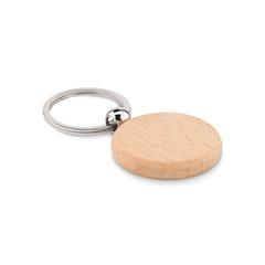 Vue Porte-clés rond en bois - Toty wood de couleur marron| Krokrodeal