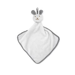 Vue Serviette lapin en peluche - Hug me de couleur blanc| Krokrodeal