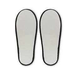 Vue Paire de pantoufles & pochette - Flip flap de couleur noir| Krokrodeal