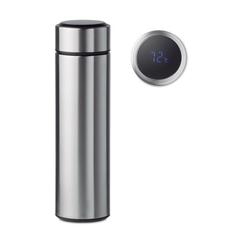 Vue Bouteille avec thermomètre - Pole de couleur gris| Krokrodeal