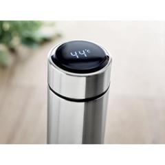 Vue Bouteille avec thermomètre - Pole de couleur gris| Krokrodeal