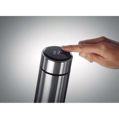 Vue Bouteille avec thermomètre - Pole de couleur gris| Krokrodeal