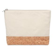 Vue Trousse liège & coton - Porto bag de couleur marron| Krokrodeal