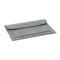 Vue Pochette feutre ordinateur - Pouchlo de couleur gris| Krokrodeal