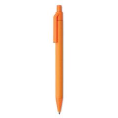 Vue Stylo à bille en papier/maïs - Cartoon coloured de couleur orange| Krokrodeal