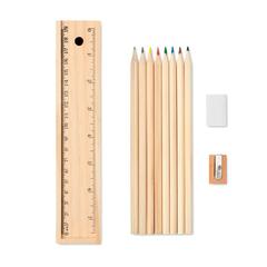 Vue Set de 12 crayons en bois - Todo set de couleur marron| Krokrodeal