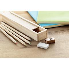 Vue Set de 12 crayons en bois - Todo set de couleur marron| Krokrodeal