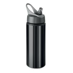 Vue Bouteille Aluminium 600 ml - Atlanta de couleur noir| Krokrodeal