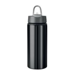Vue Bouteille Aluminium 600 ml - Atlanta de couleur noir| Krokrodeal