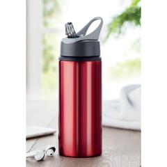 Vue Bouteille Aluminium 600 ml - Atlanta de couleur rouge| Krokrodeal