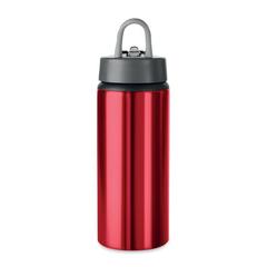 Vue Bouteille Aluminium 600 ml - Atlanta de couleur rouge| Krokrodeal