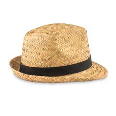 Vue Chapeau en paille naturelle - Montevideo de couleur noir| Krokrodeal