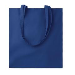 Vue Sac shopping coton 180gr/m² - Cottonel colour ++ de couleur bleu| Krokrodeal