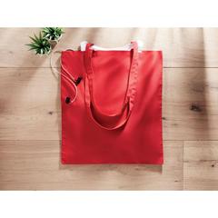 Vue Sac shopping coton 180gr/m² - Cottonel colour ++ de couleur rouge| Krokrodeal