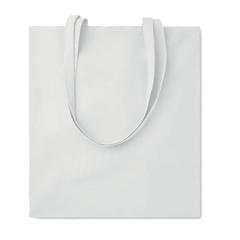 Vue Sac shopping coton 180gr/m² - Cottonel colour ++ de couleur blanc| Krokrodeal