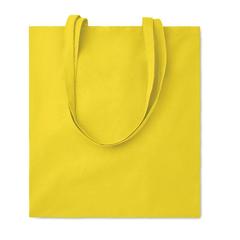 Vue Sac shopping coton 180gr/m² - Cottonel colour ++ de couleur jaune| Krokrodeal