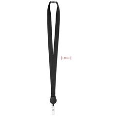 Vue Lanyard avec badge extensible - Zip lanyard de couleur noir| Krokrodeal
