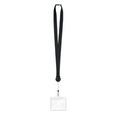 Vue Lanyard avec badge extensible - Zip lanyard de couleur noir| Krokrodeal
