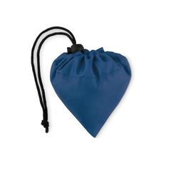 Vue Sac de courses pliable en RPET - Foldpet de couleur bleu| Krokrodeal