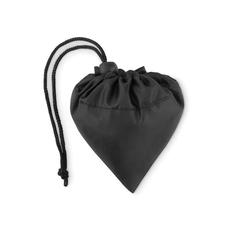 Vue Sac de courses pliable en RPET - Foldpet de couleur noir| Krokrodeal