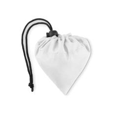 Vue Sac de courses pliable en RPET - Foldpet de couleur blanc| Krokrodeal