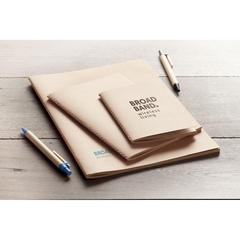 Vue Carnet A6 couv en carton - Mini paper book de couleur marron| Krokrodeal