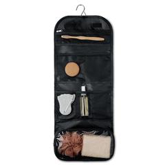 Vue Sac d'accessoires de voyage - Cote bag de couleur noir| Krokrodeal