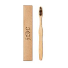 Vue Brosse à dents en bambou - Dentobrush de couleur noir| Krokrodeal