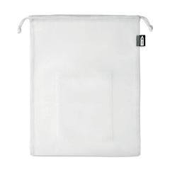 Vue Sac alimentaire en filet RPET - Veggie rpet de couleur blanc| Krokrodeal