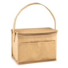 Vue Sac isotherme 6 canettes - Papercool de couleur marron| Krokrodeal