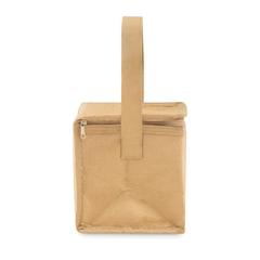 Vue Sac isotherme 6 canettes - Papercool de couleur marron| Krokrodeal