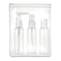 Vue Set de voyage PE pochette PEVA - Travel 3 de couleur blanc| Krokrodeal