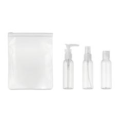 Vue Set de voyage PE pochette PEVA - Travel 3 de couleur blanc| Krokrodeal