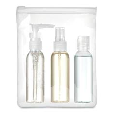 Vue Set de voyage PE pochette PEVA - Travel 3 de couleur blanc| Krokrodeal