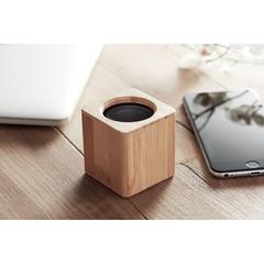 Vue Haut-parleur en bambou - Audio de couleur marron| Krokrodeal