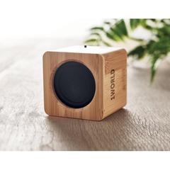 Vue Haut-parleur en bambou - Audio de couleur marron| Krokrodeal