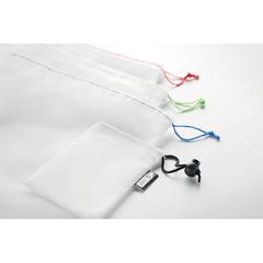 Vue Lot de 3 sacs en RPET - Veggie set rpet de couleur blanc| Krokrodeal