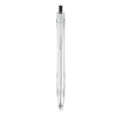 Vue Stylo bille push en RPET - Rpet pen de couleur noir| Krokrodeal