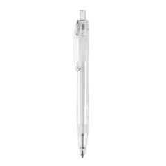 Vue Stylo bille push en RPET - Rpet pen de couleur blanc| Krokrodeal