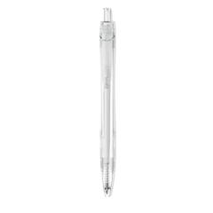 Vue Stylo bille push en RPET - Rpet pen de couleur blanc| Krokrodeal