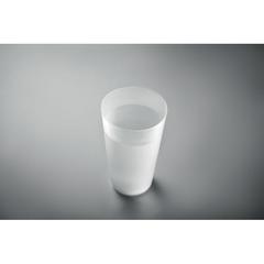 Vue Gobelet réutilisable 500ml - Festa large de couleur blanc| Krokrodeal