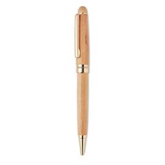 Vue Stylo bille coffret bambou - Etna de couleur marron| Krokrodeal