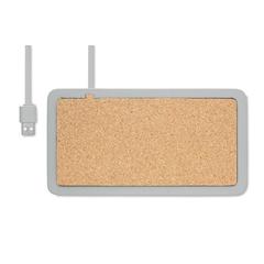 Vue Organisateur chargeur sans fil - Viana desk de couleur gris| Krokrodeal