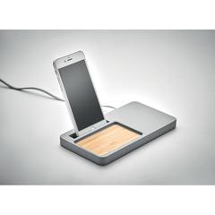 Vue Organisateur chargeur sans fil - Viana desk de couleur gris| Krokrodeal