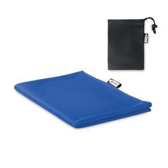 Vue Serviette de sport en RPET - Tuko rpet de couleur bleu| Krokrodeal