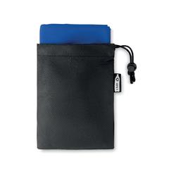 Vue Serviette de sport en RPET - Tuko rpet de couleur bleu| Krokrodeal